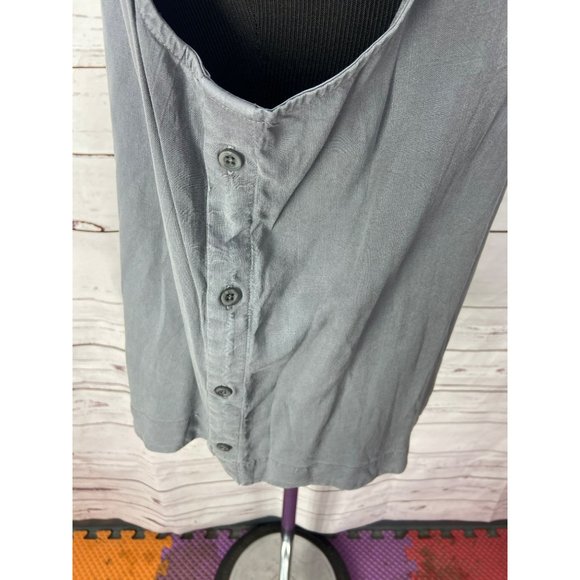 Side Stitch Gray Hi Low Size Medium Sleeveless Tank Top - Picture 4 of 6